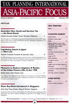 TAX PLANNING INTERNATIONAL ASIA-PACIFIC FORCUS